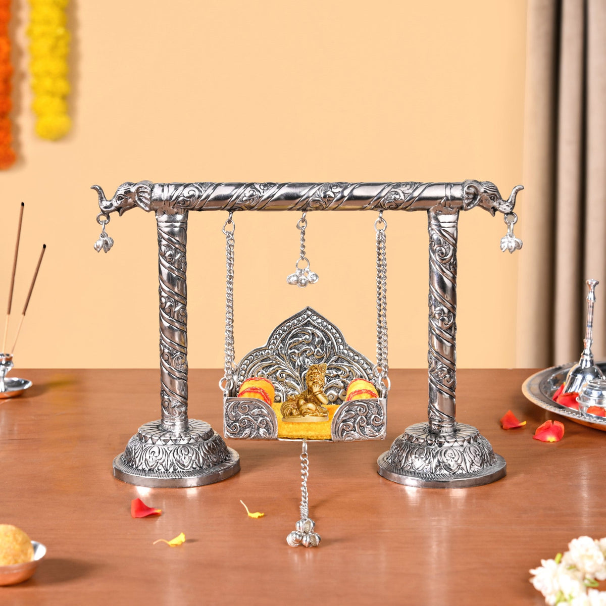 Silver Swing For Laddu Gopala Nestasia