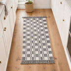 Stone Tone Tassel Kitchen Floor Runner 130x50cm Nestasia