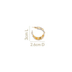 Studded Dual Tone Hoops Nestasia