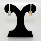 Studded Dual Tone Hoops Nestasia