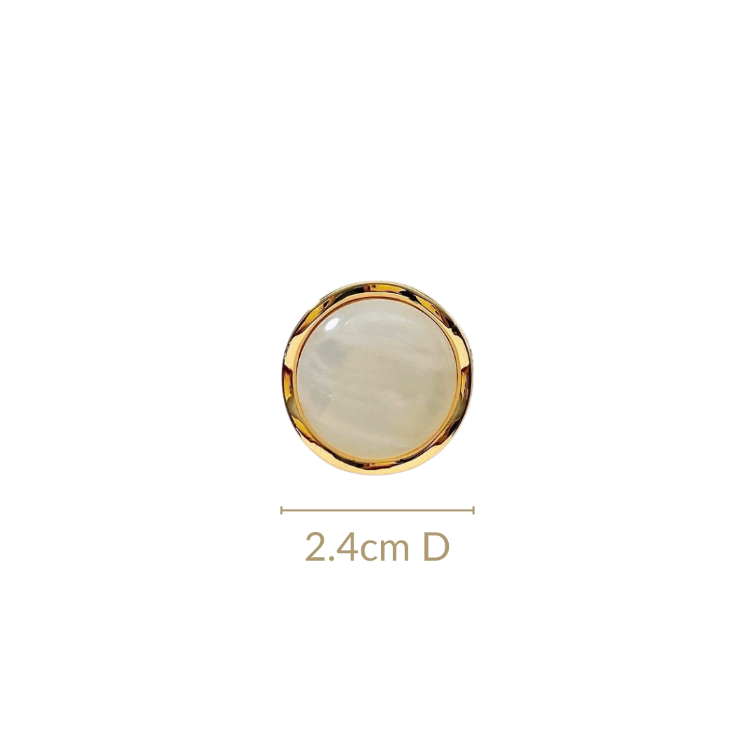 Statement Mother Of Pearl Stud Earrings Nestasia