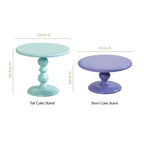 Sugar Pop Cake Stand Set Of 2 Purple And Blue Nestasia