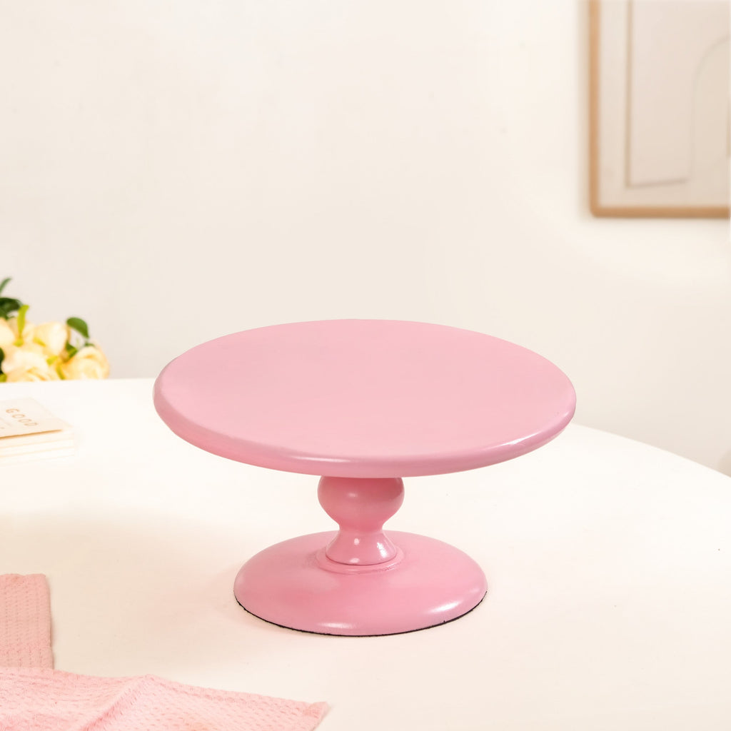 Sugar Pop Round Cake Stand Set Of 2 Pink And Yellow Nestasia