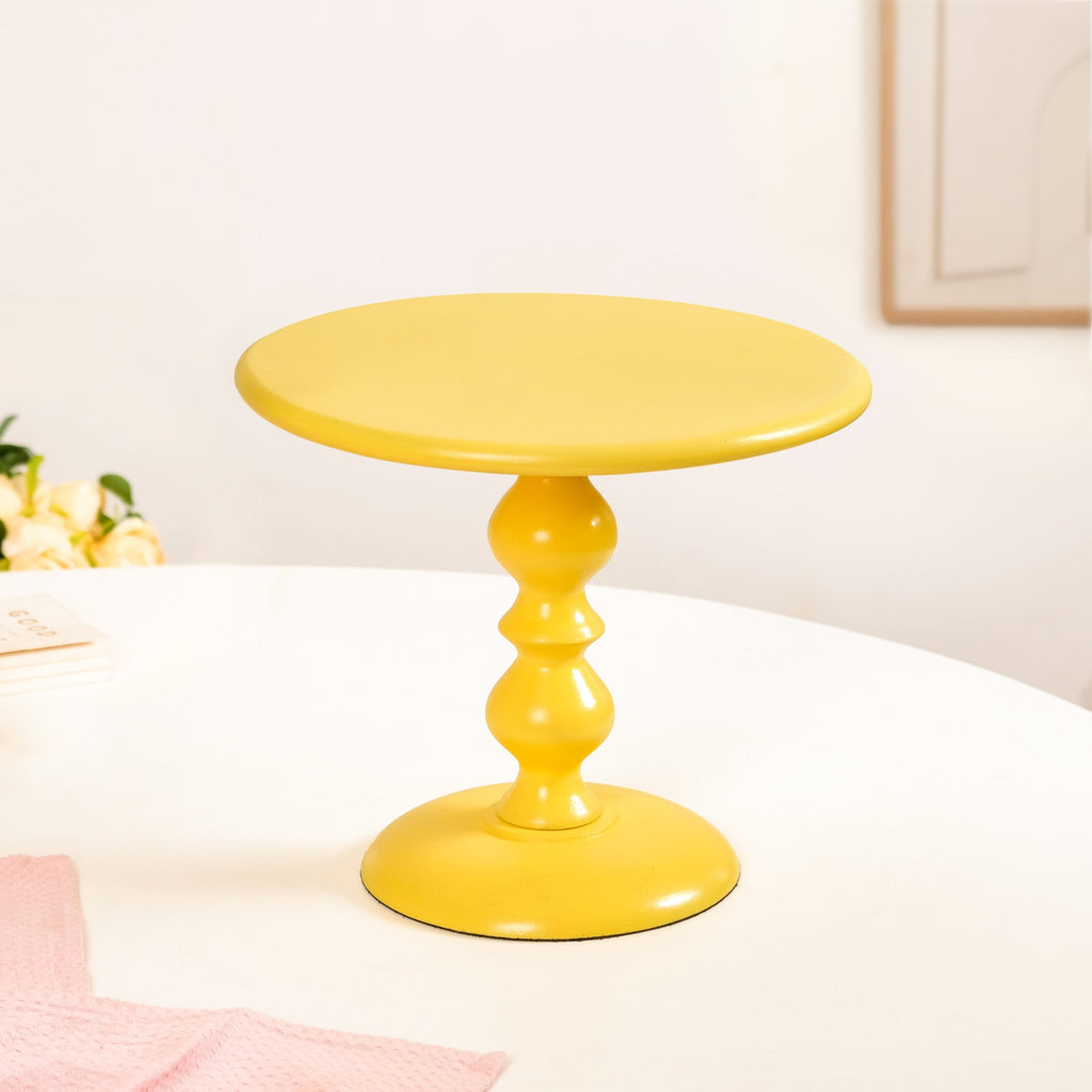Sugar Pop Round Cake Stand Set Of 2 Pink And Yellow Nestasia