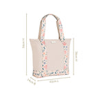 Summer Meadow Large Canvas Zipper Tote Bag Nestasia