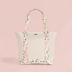 Summer Meadow Large Canvas Zipper Tote Bag Nestasia