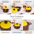 Limonelle Flame Safe Ceramic Cooking Pot 1600ml Nestasia