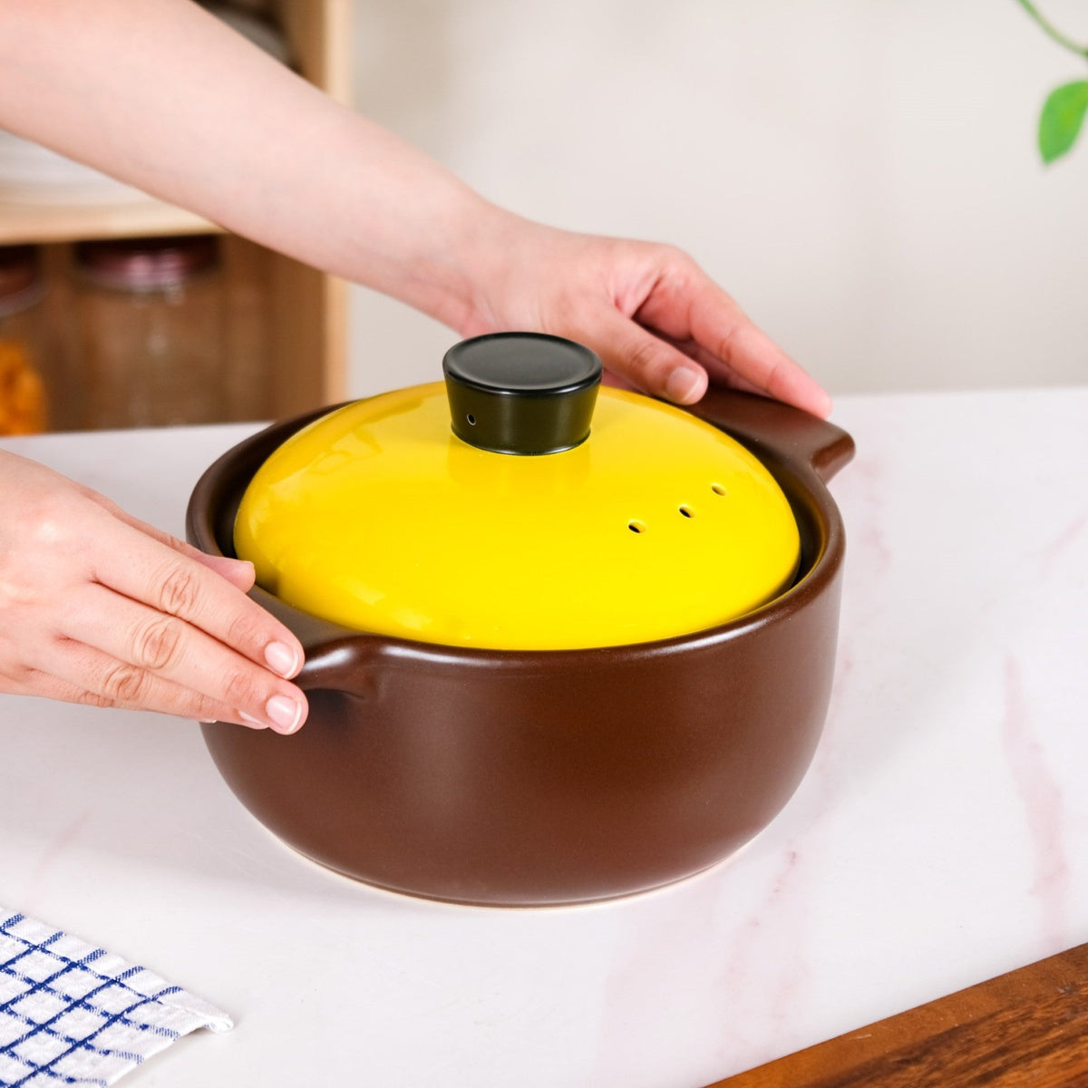 Limonelle Flame Safe Ceramic Cooking Pot 1600ml Nestasia