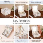Sundaisy Multi Section Jewellery Box With Mirror Nestasia