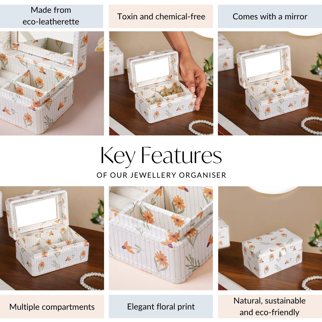 Sundaisy Portable Jewellery Box With Mirror Nestasia