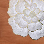 Gold Sunlit Petals Table Mat Set Of 6 Nestasia