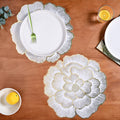 Gold Sunlit Petals Table Mat Set Of 6 Nestasia
