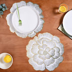 Gold Sunlit Petals Table Mat Set Of 6 Nestasia