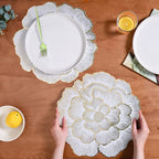 Gold Sunlit Petals Table Mat Set Of 6 Nestasia