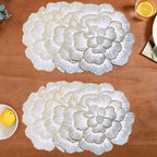 Gold Sunlit Petals Table Mat Set Of 6 Nestasia