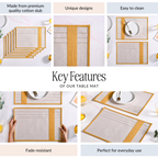 Sunny Row Dining Table Mat Set Of 6 Nestasia