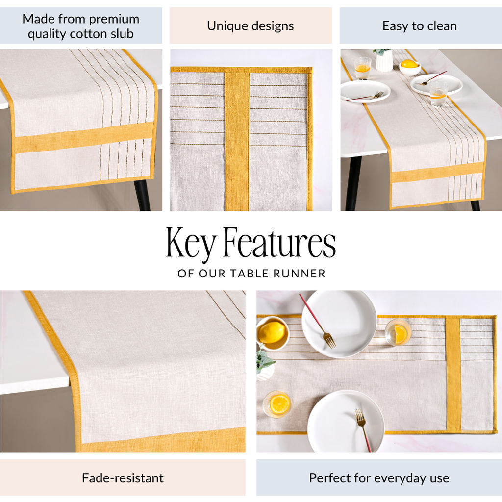 Sunny Row Dining Table Runner 181x40cm Nestasia