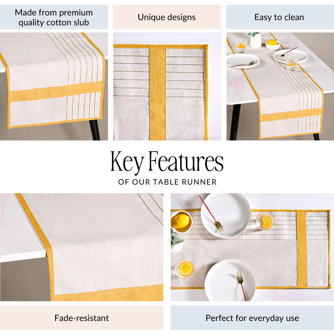 Sunny Row Dining Table Runner 181x40cm Nestasia
