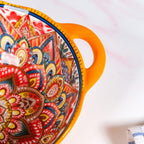 Mandala Melange Ceramic Serving Bowl Orange 1500ml Nestasia