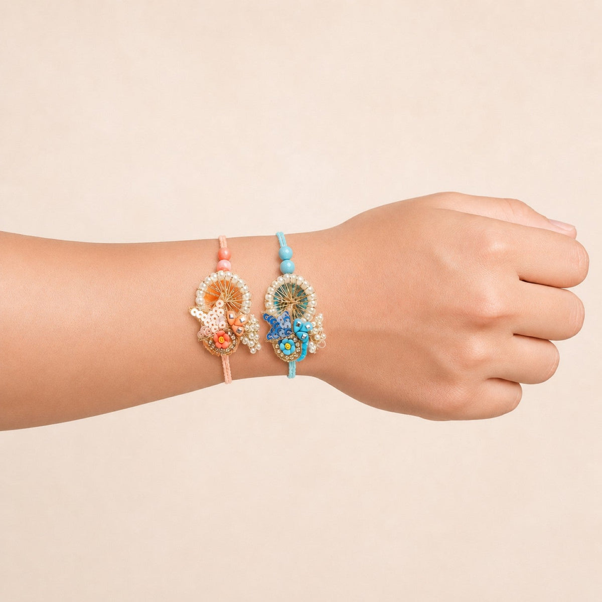 Sunset And Sea Handcrafted Rakhi Set Nestasia