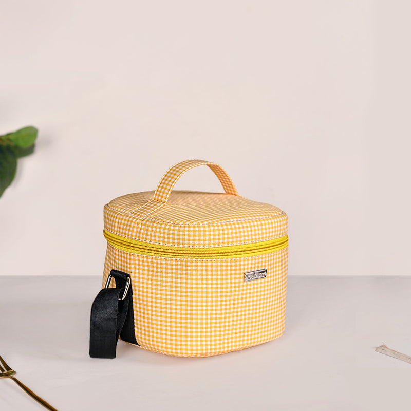 Sunshine Checked Lunch Bag With Insulation Nestasia