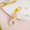 Sunshine Heart Keychain With Pearls Nestasia
