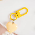 Sunshine Heart Keychain With Pearls Nestasia
