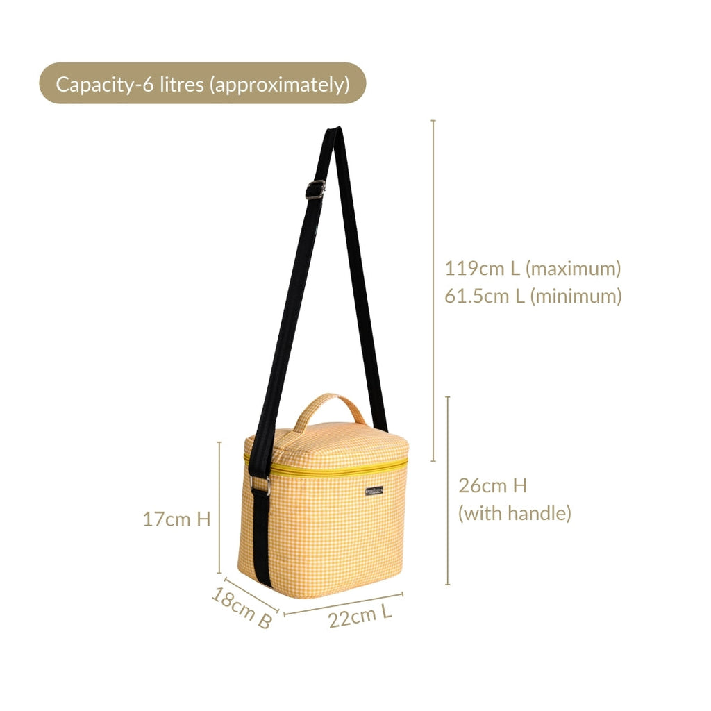 Sunshine Picnic Checked Insulated Lunch Bag Nestasia