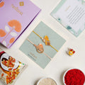 Sunshine Bloom Set Of 2 Rakhi Gift Set Nestasia