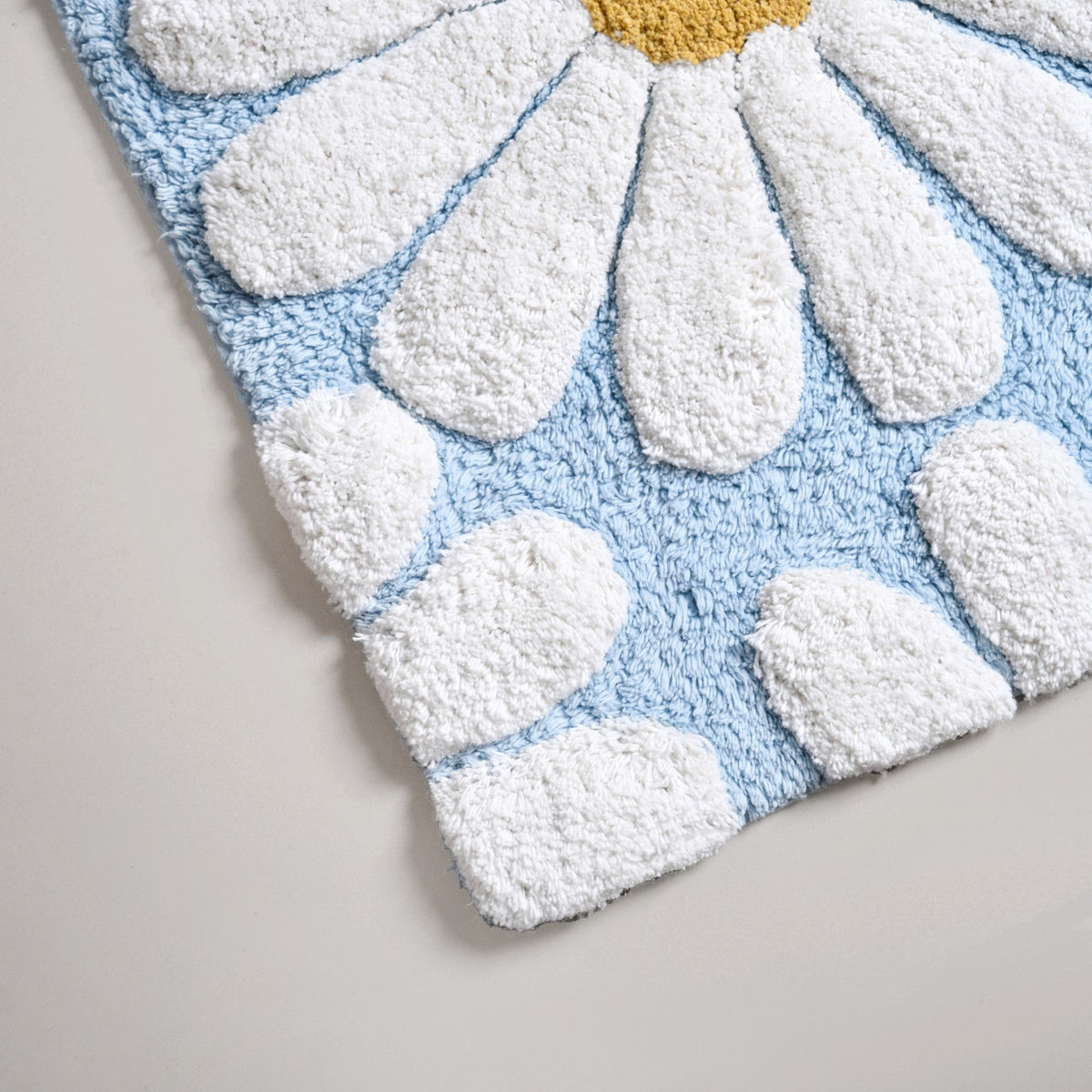 Supersoft Cotton Roseate Anti Slip Floor Mat Blue 85x52cm Nestasia