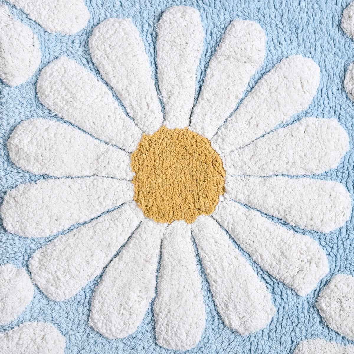 Supersoft Cotton Roseate Anti Slip Floor Mat Blue 85x52cm Nestasia