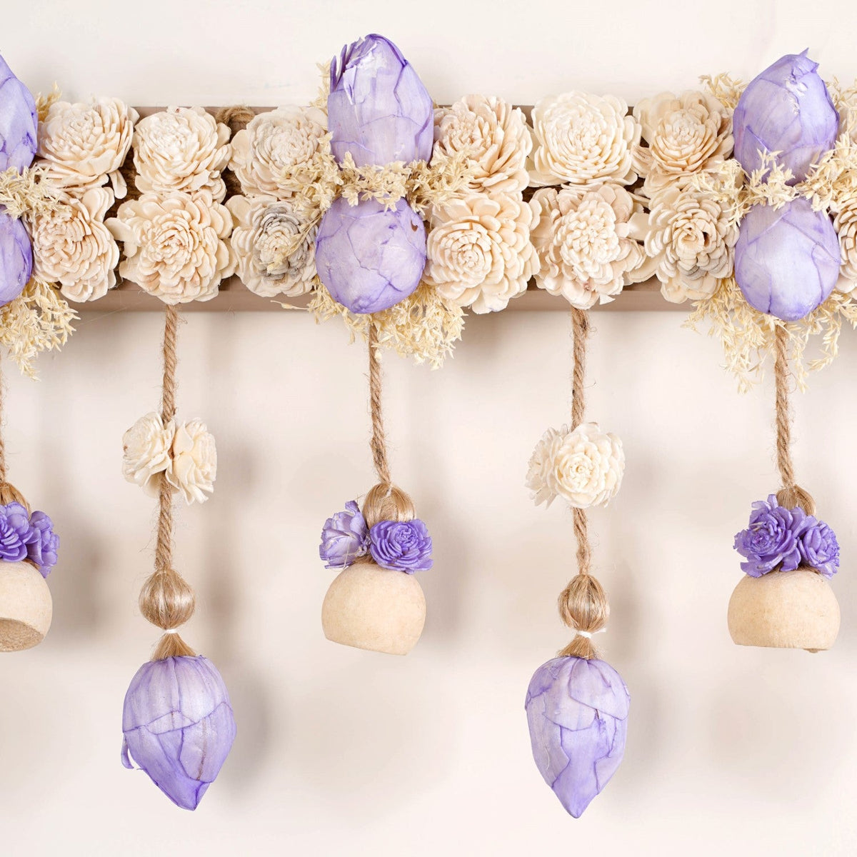 Sustainable Bandarwal With Sola Flower Lavender Nestasia