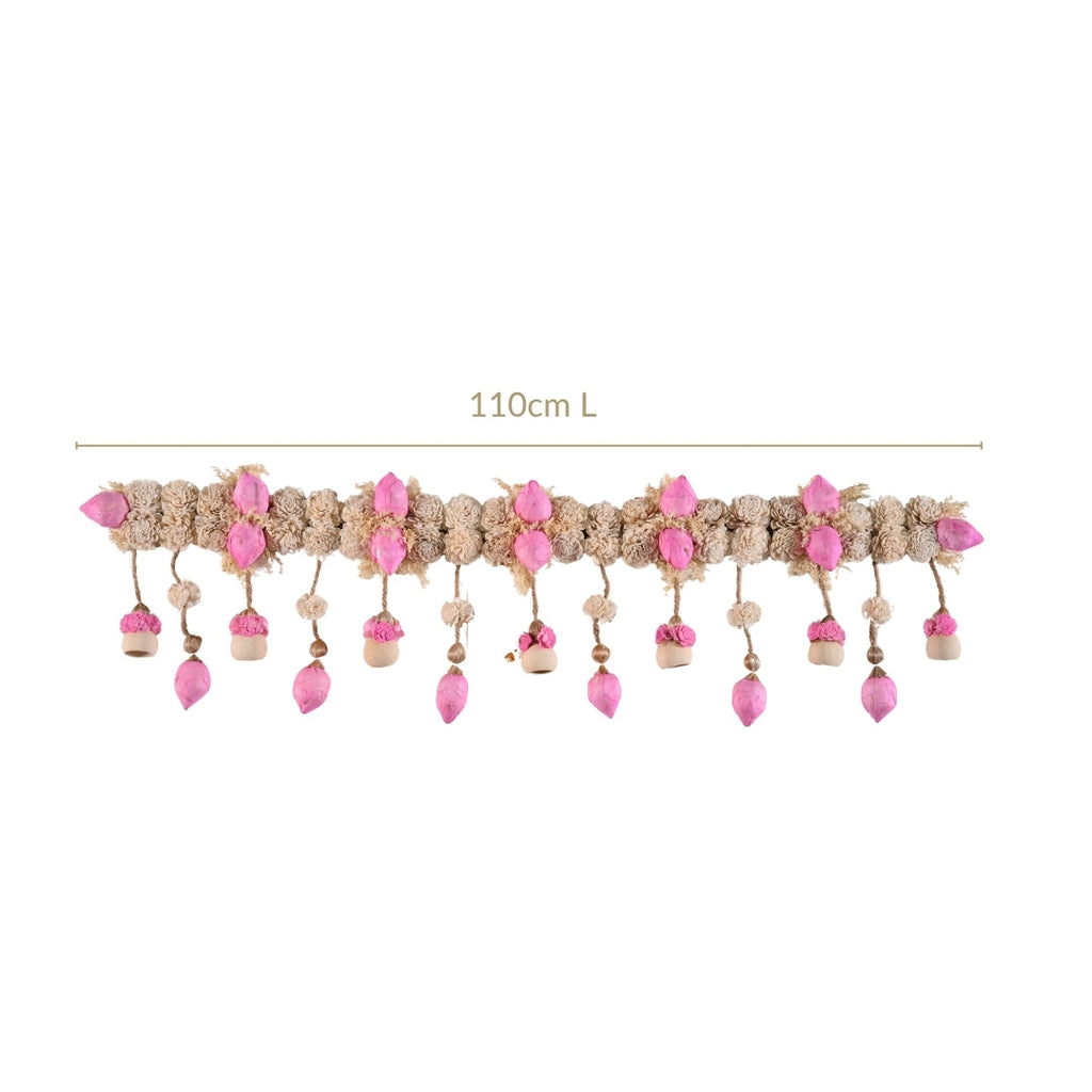 Ecofriendly Bandarwal With Sola Flower Pink Nestasia
