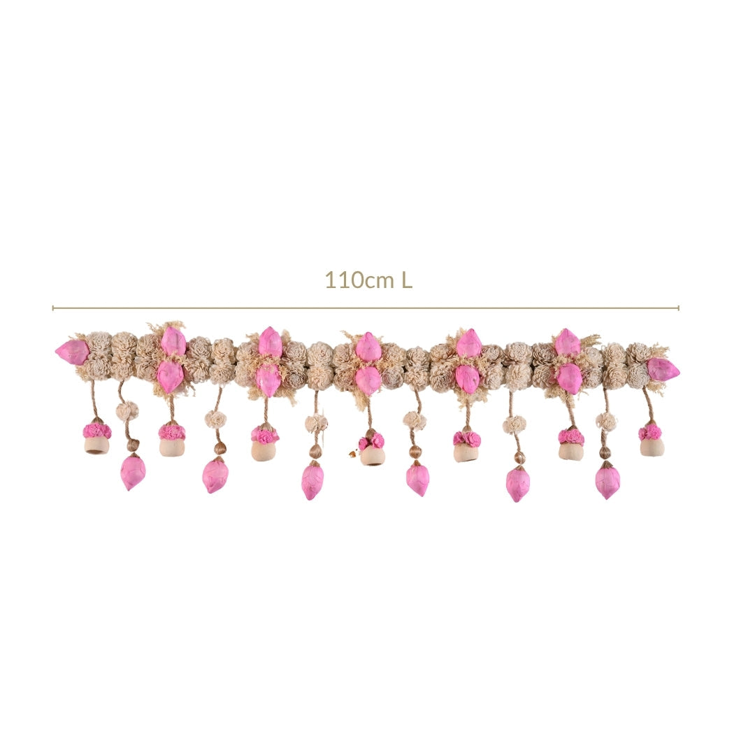 Ecofriendly Bandarwal With Sola Flower Pink Nestasia