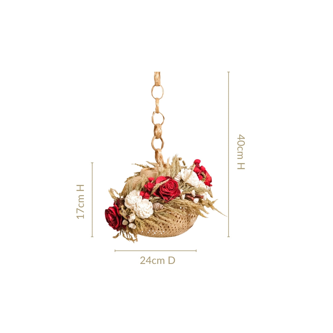 Sustainable Floral Lantern Red Nestasia