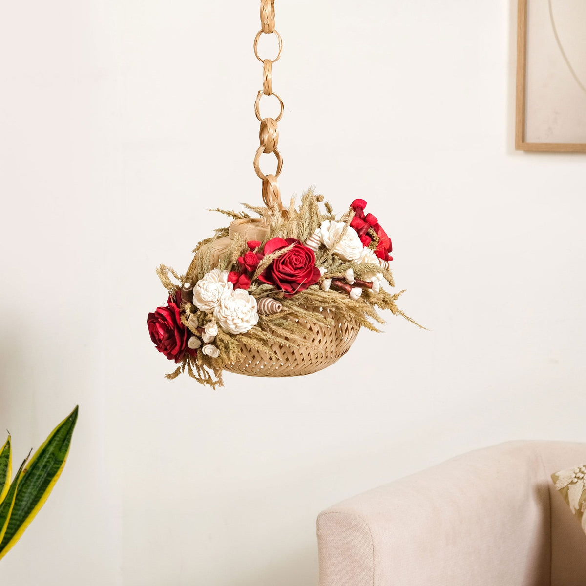 Sustainable Floral Lantern Red Nestasia