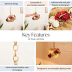 Sustainable Floral Lantern Red Nestasia