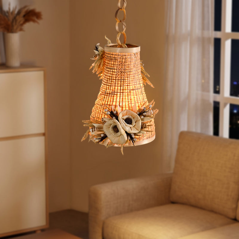 Solara Sustainable Handmade Dried Flower Bamboo Diwali Lantern Nestasia