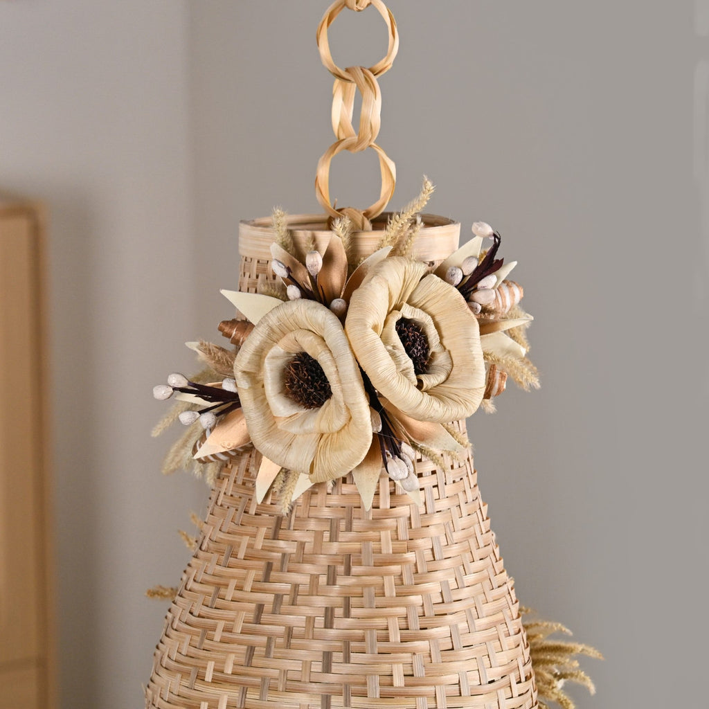 Solara Sustainable Handmade Dried Flower Bamboo Diwali Lantern Nestasia