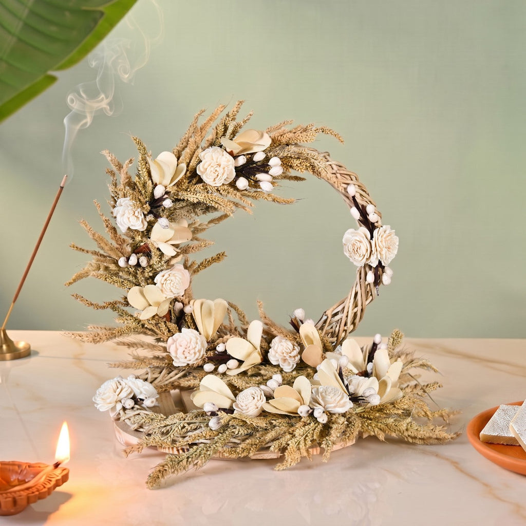 Sustainable Pooja Backdrop 23x20cm Nestasia
