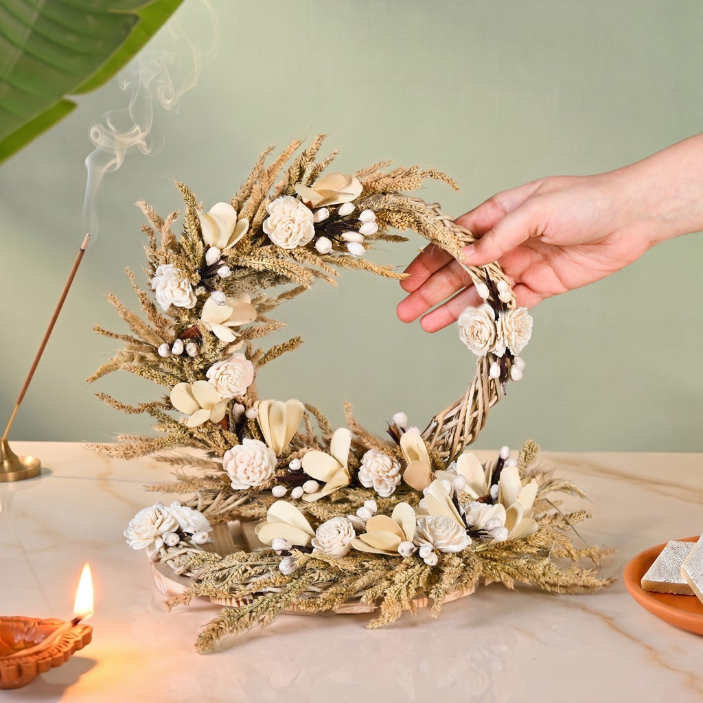 Sustainable Pooja Backdrop 23x20cm Nestasia