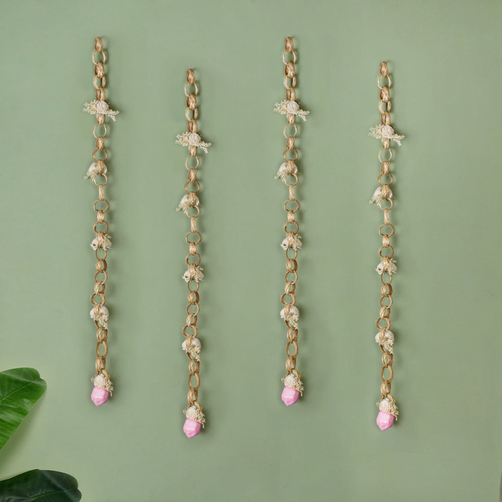 Sustainable Sola Flower Wall Hanging Set Of 4 Nestasia