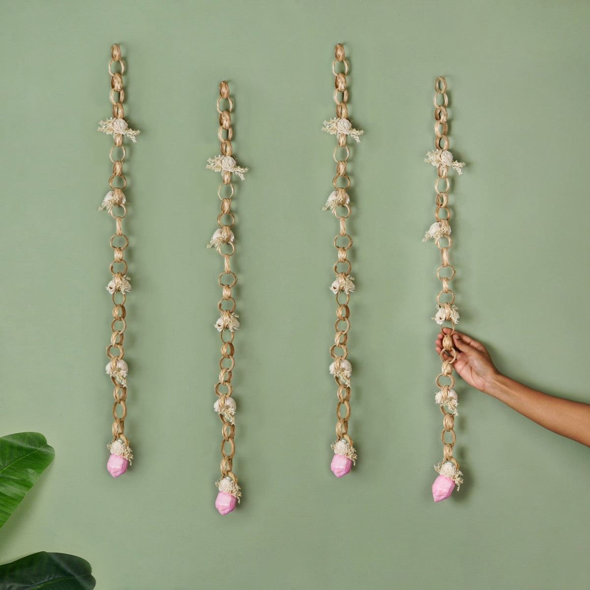 Sustainable Sola Flower Wall Hanging Set Of 4 Nestasia