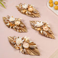 Sustainable Pine Leaf Sola Tea Light Candle Holder Set Of 4 Nestasia