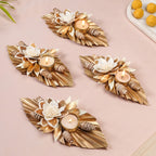 Sustainable Pine Leaf Sola Tea Light Candle Holder Set Of 4 Nestasia