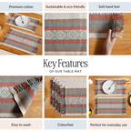 Sustainable Cotton Placemat Set Of 6 Nestasia