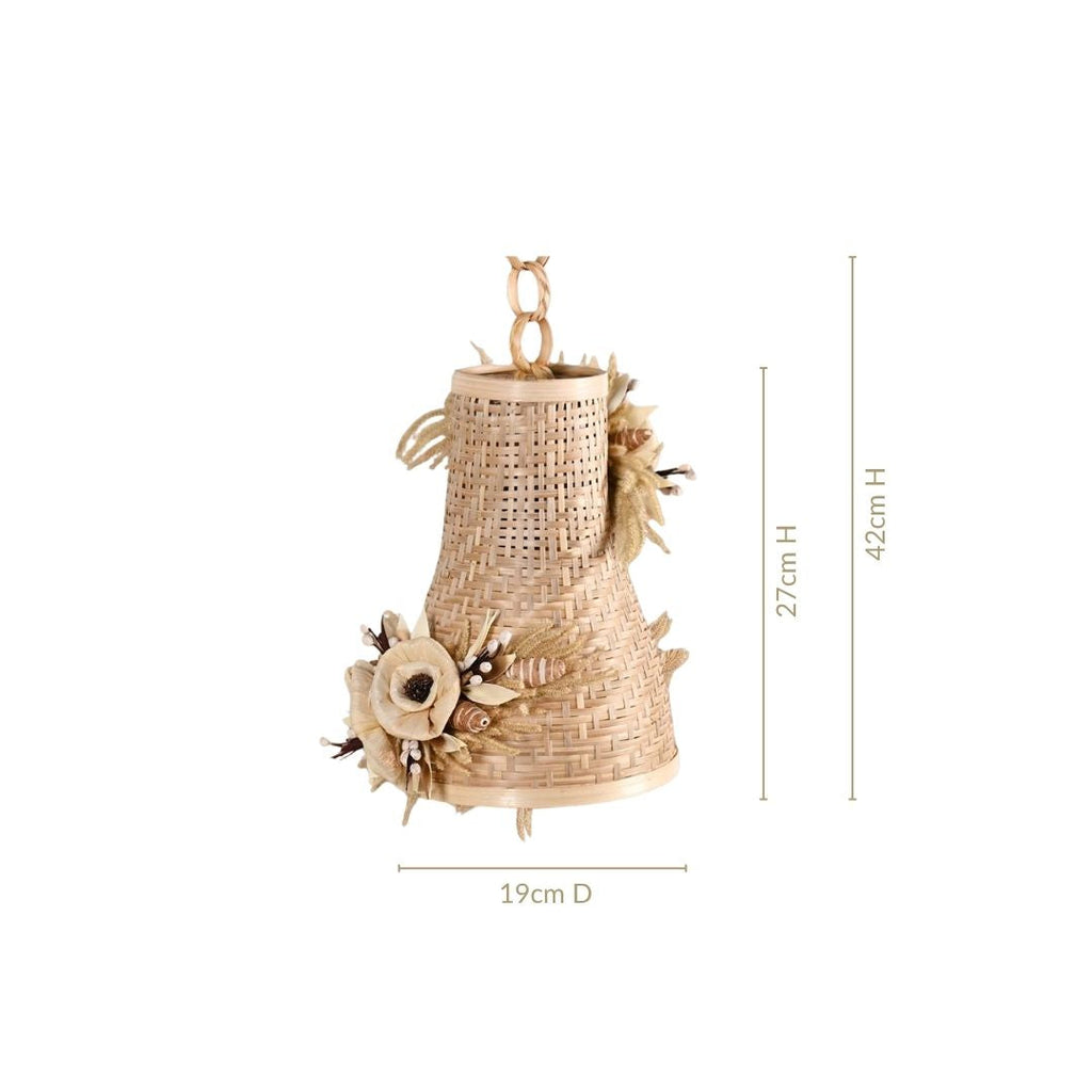 Solara Sustainable Handmade Dried Flower Bamboo Diwali Lantern Nestasia