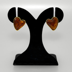 Sweet Hearts Studs Brown Nestasia