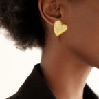 Sweet Hearts Studs White Nestasia