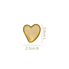 Sweet Hearts Studs White Nestasia